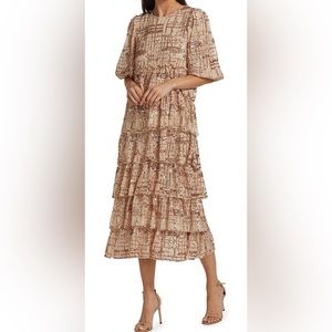 Fancy tiered midi dress